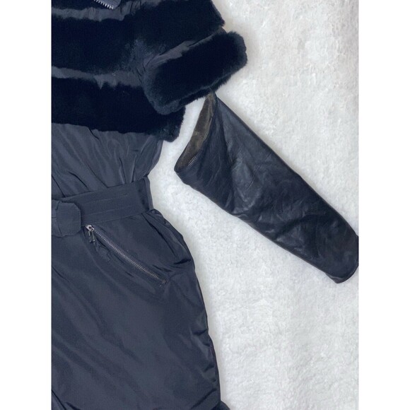 Samuele Cipriani Italian Designer Down Coat Short Sleeve Leather Cuffs Belt 42 6 - Picture 4 of 16